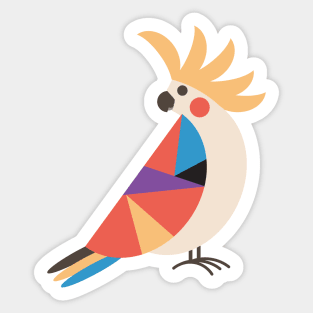 Cute Fat Cockatoo Parrot Tropical Australian Bird Sticker